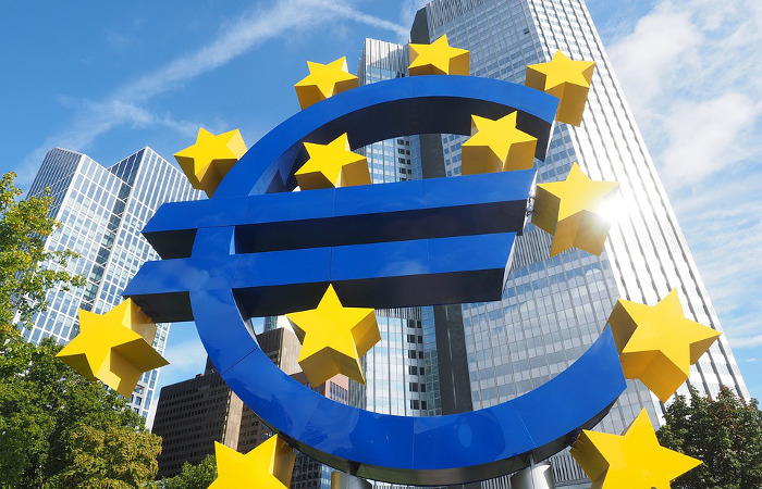 El Euro del Banco Central Europeo (Frankfurt, Alemania)