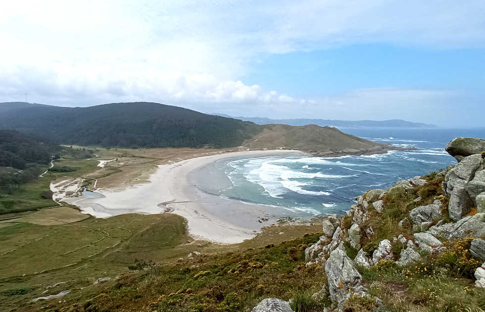 Playa Soesto  en etapa 4 (Camino de Los Faros, Galicia)