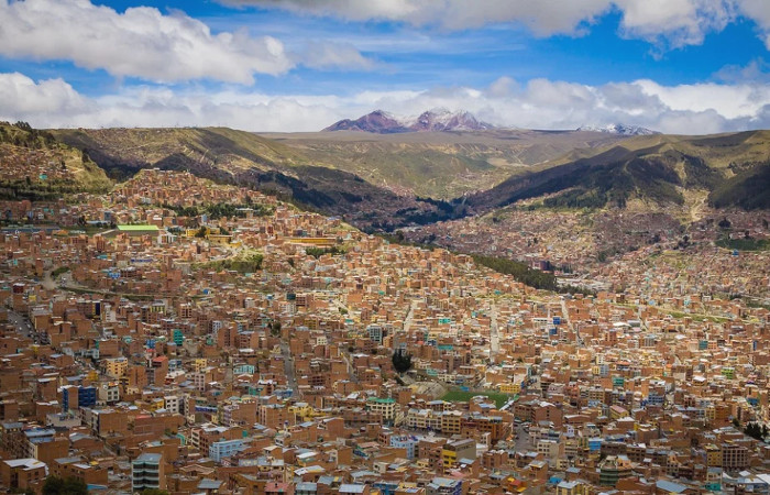 La Paz visto desde El Alto (Bolivia)
