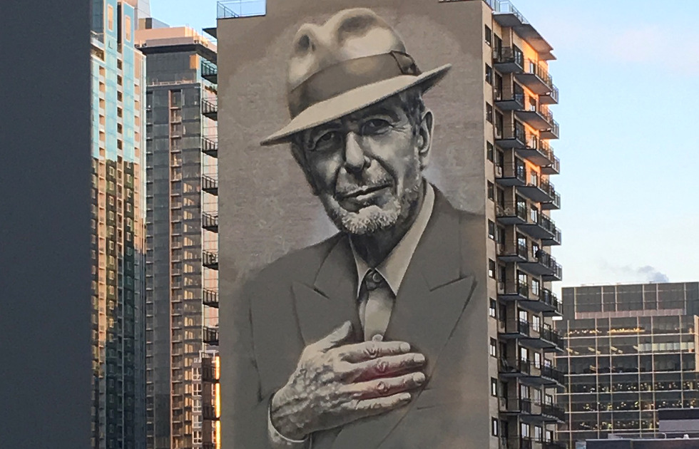 Grafiti de Leonard Cohen en Montreal